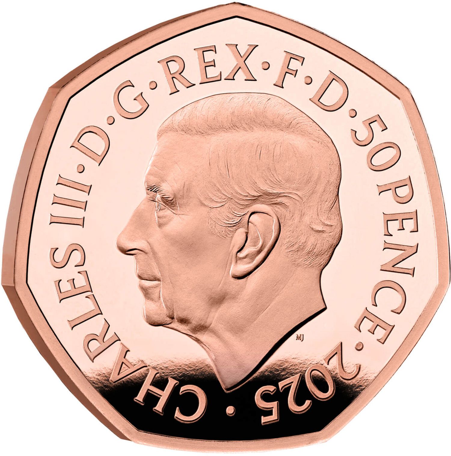 50 Pence - Charles III The flying Car; Gold Proof obverse