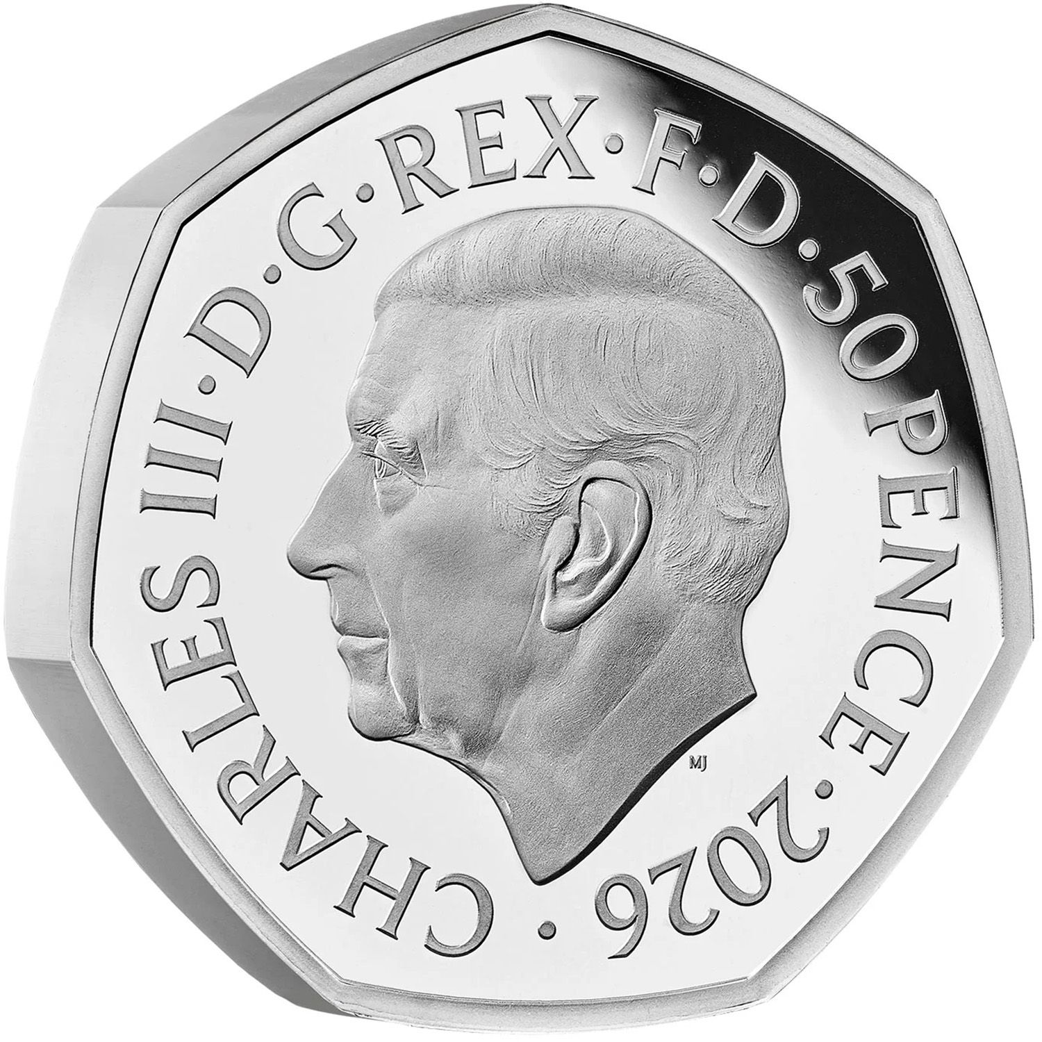 50 Pence - Charles III The King's Trust; Silver Piedfort obverse