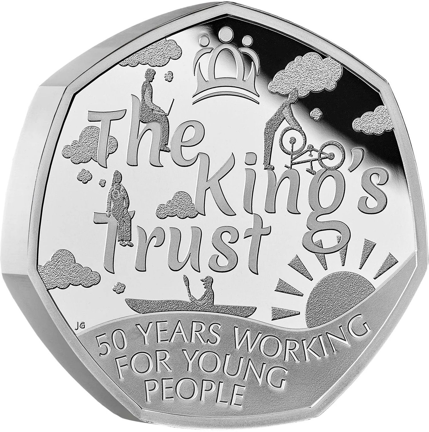 50 Pence - Charles III The King's Trust; Silver Piedfort