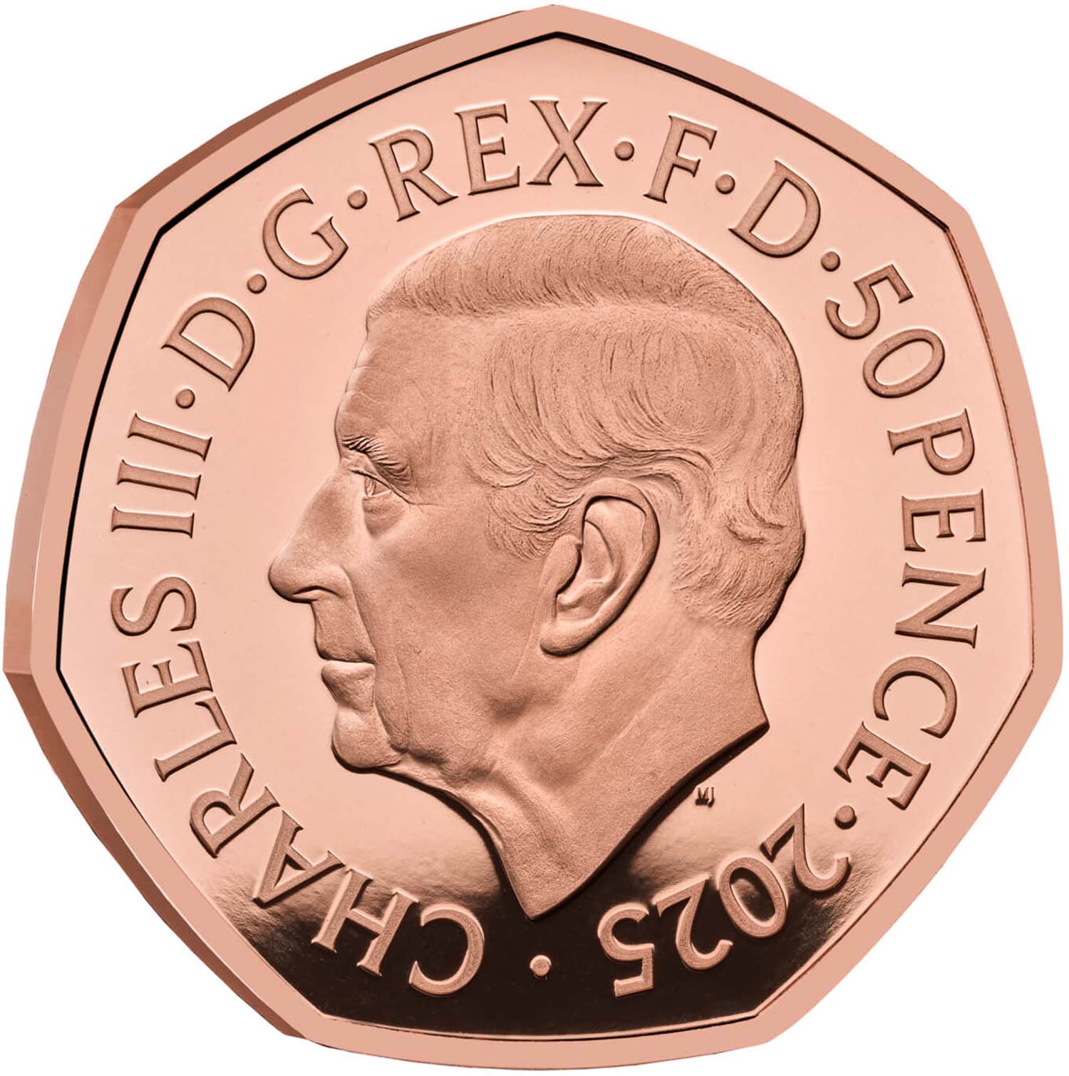 50 Pence - Charles III The Patronus; Gold Proof obverse