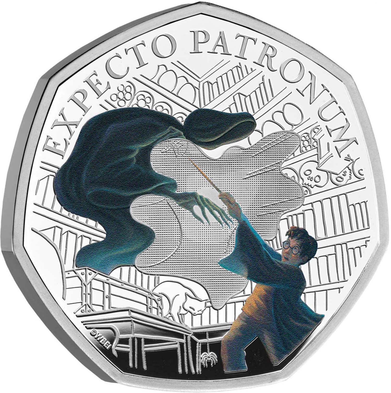 50 Pence - Charles III The Patronus; Silver Proof reverse