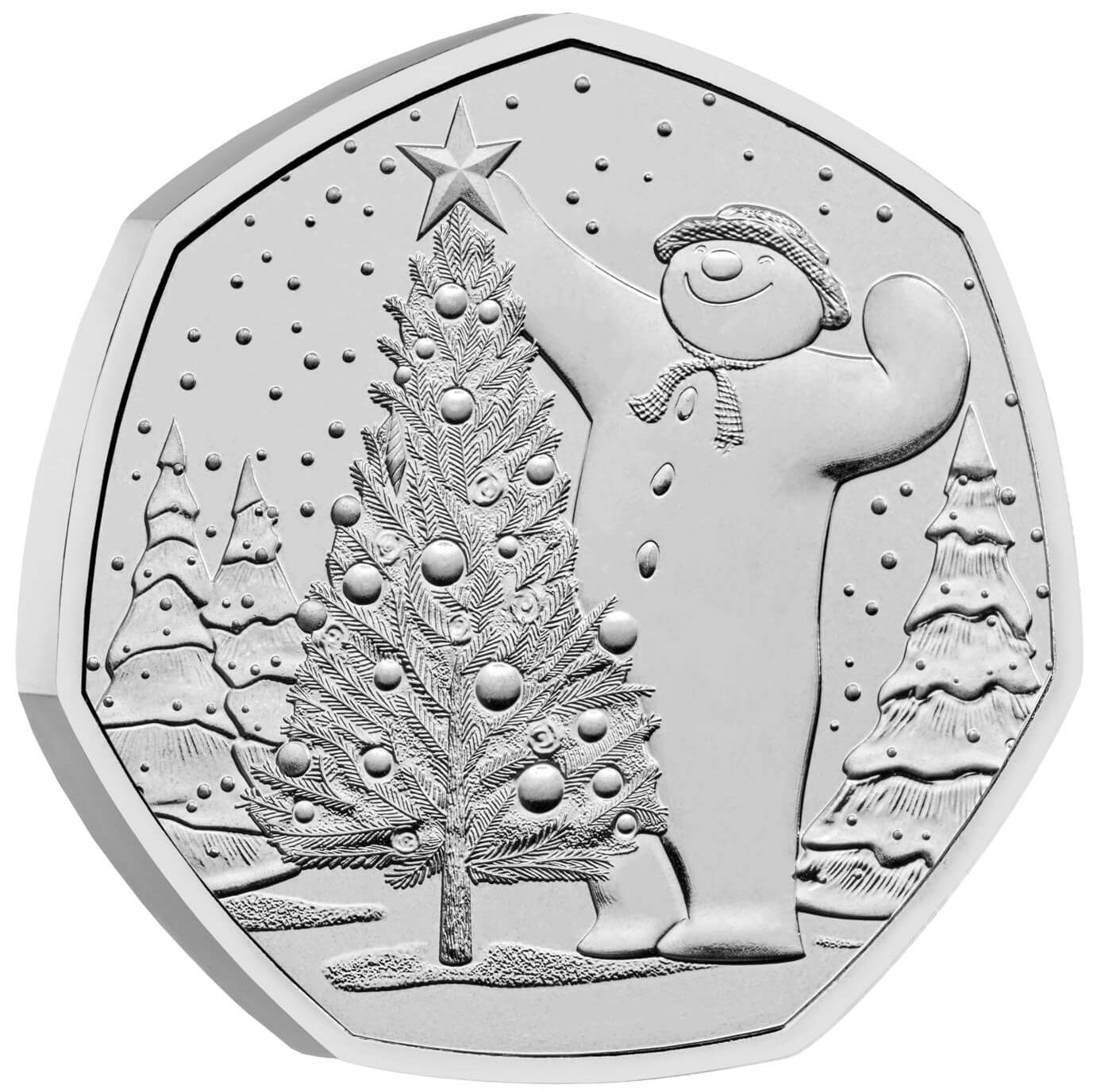 50 Pence - Charles III The Snowman reverse
