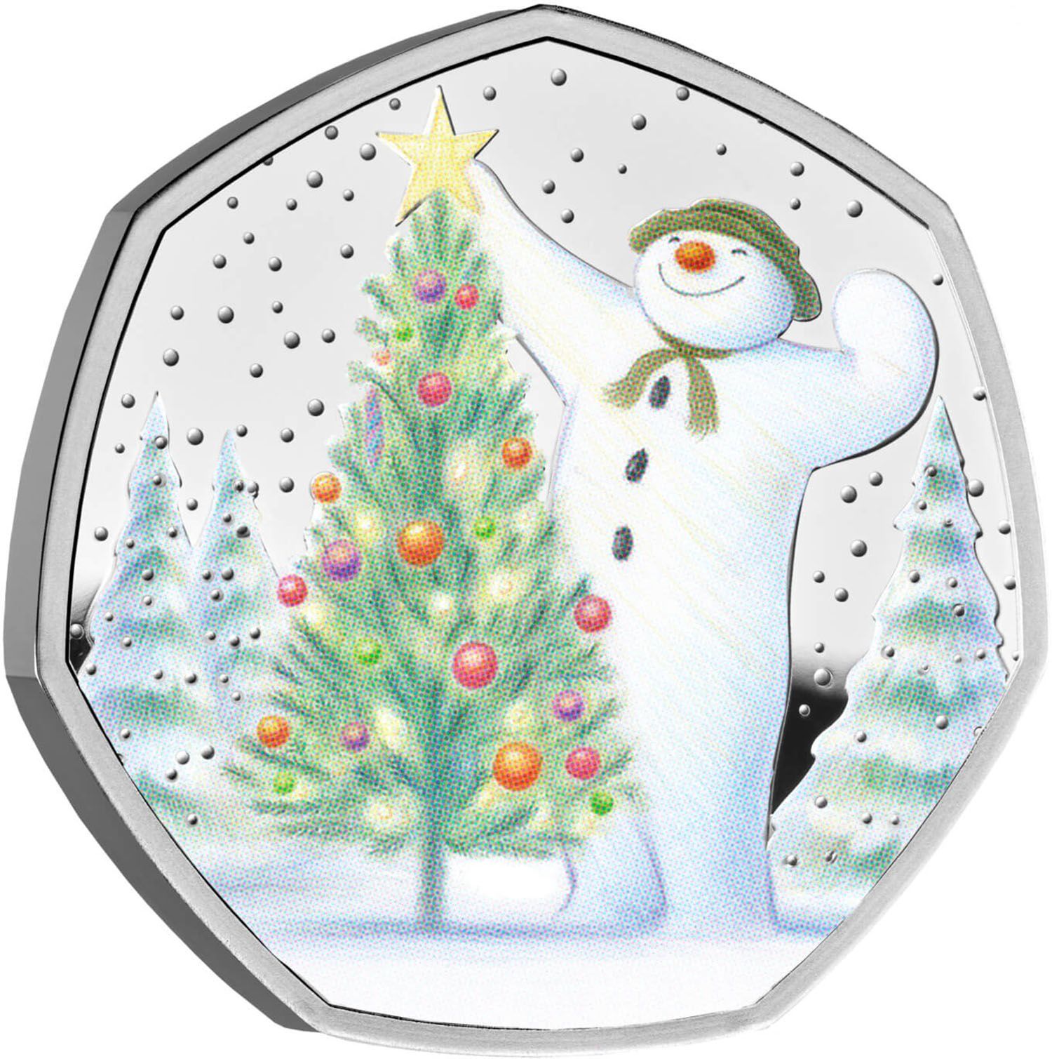50 Pence - Charles III The Snowman; Silver Proof reverse