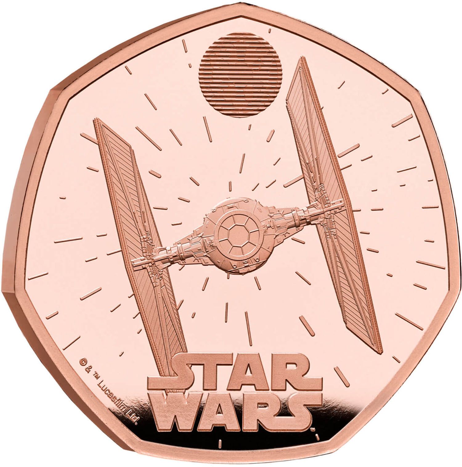 50 Pence - Charles III TIE Fighter; Gold Proof reverse