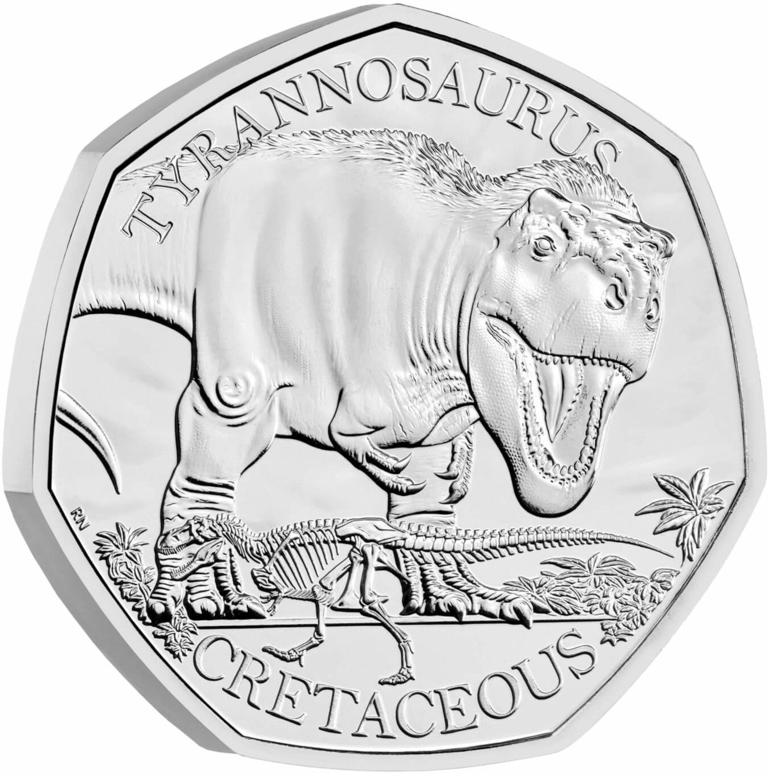 50 Pence - Charles III Tyrannosaurus reverse