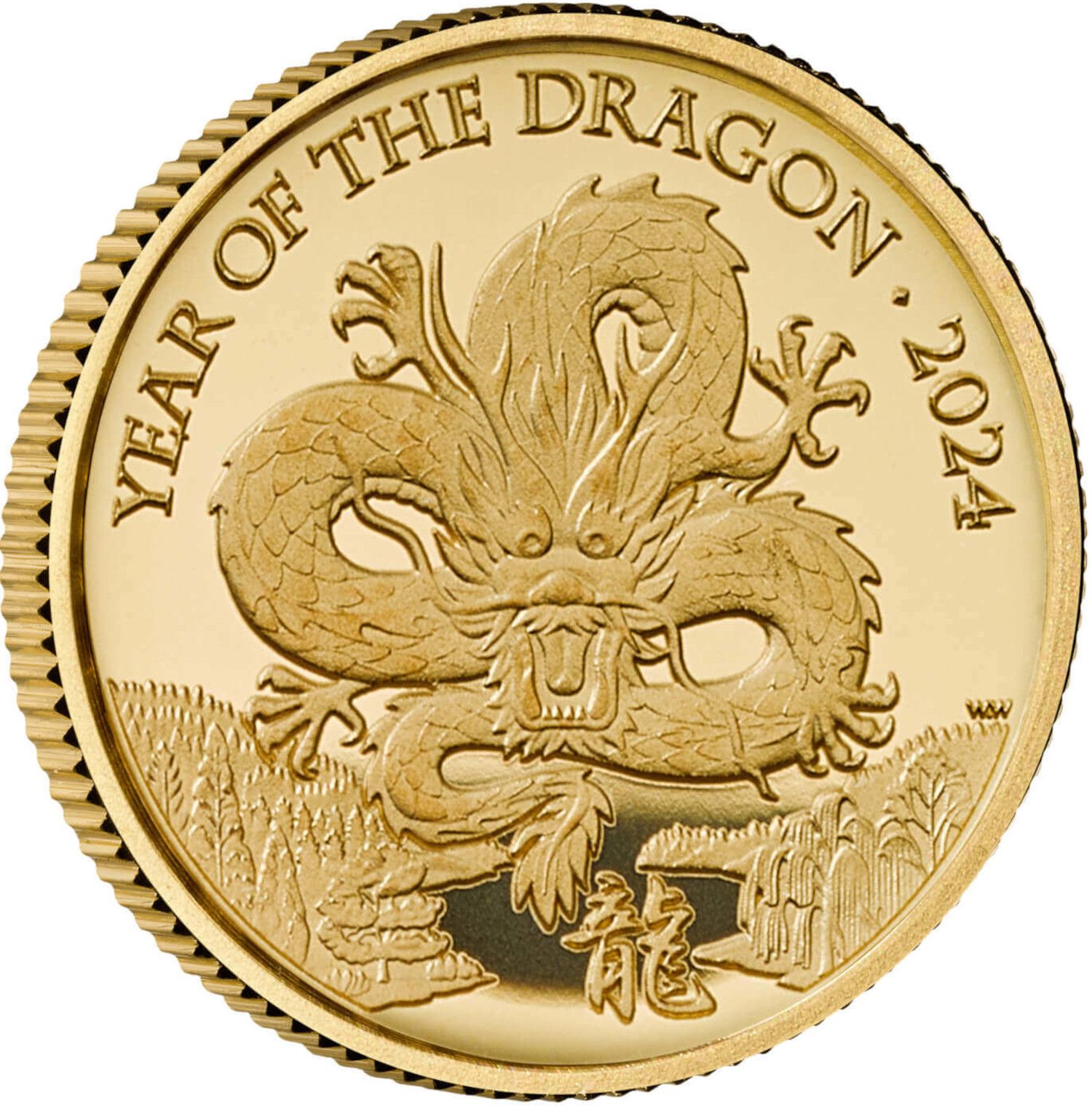 50 Pence - Charles III Year of the Dragon; Gold Proof reverse