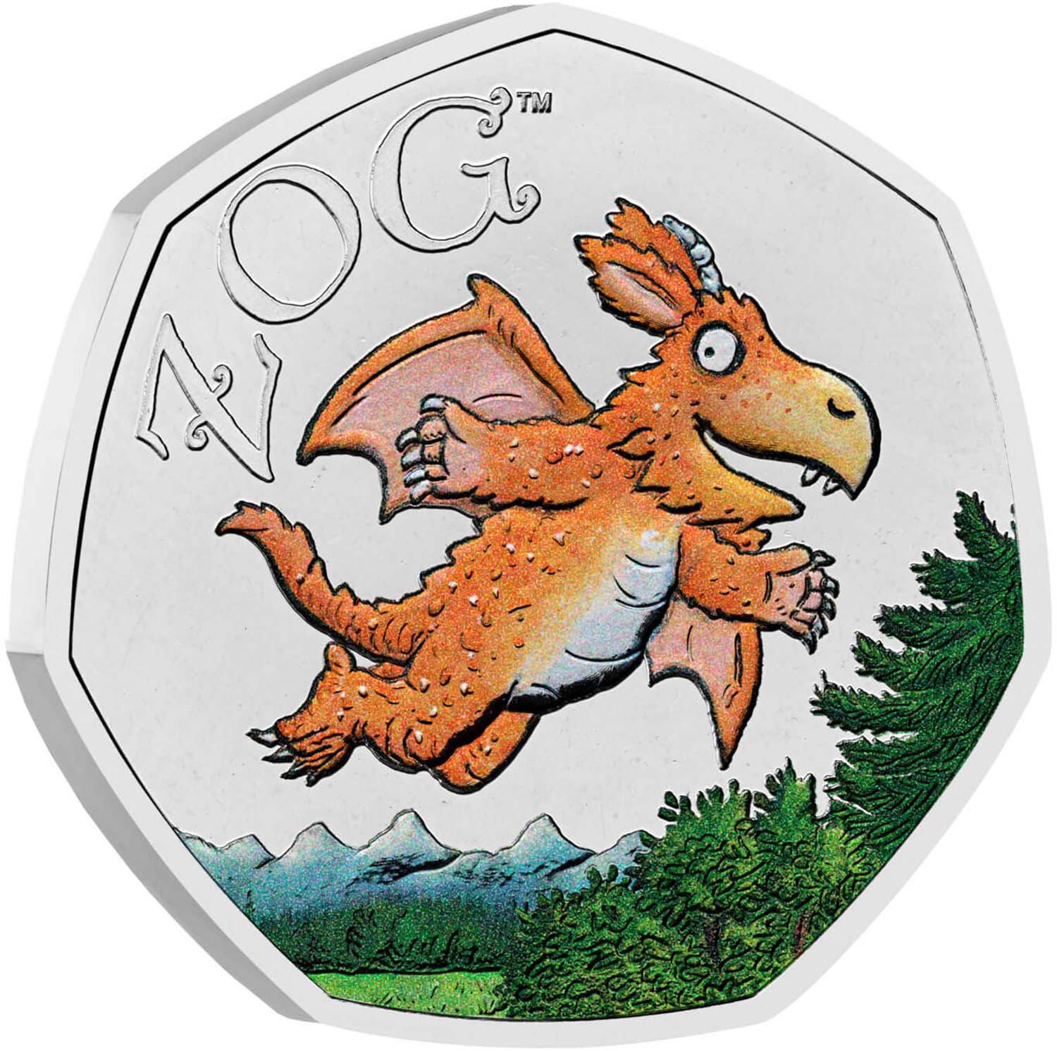 50 Pence - Charles III Zog Colour reverse