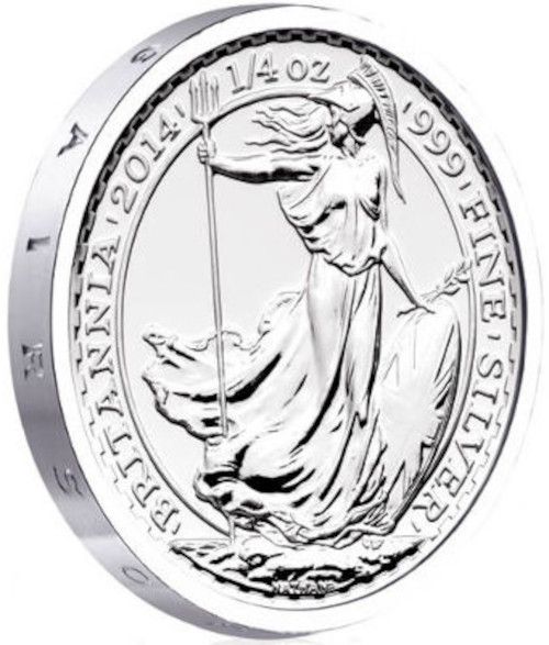 50 Pence - Elizabeth II 4th portrait; 1/4 oz Fine Silver, modified reverse obverse