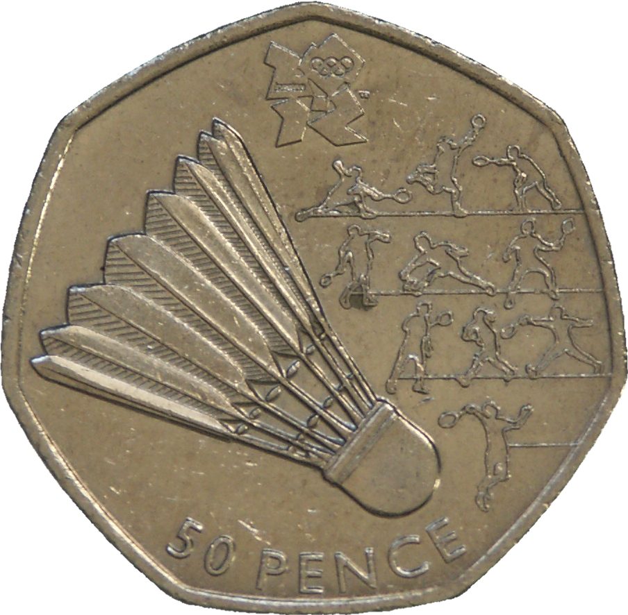 50 Pence - Elizabeth II 4th portrait; Badminton
