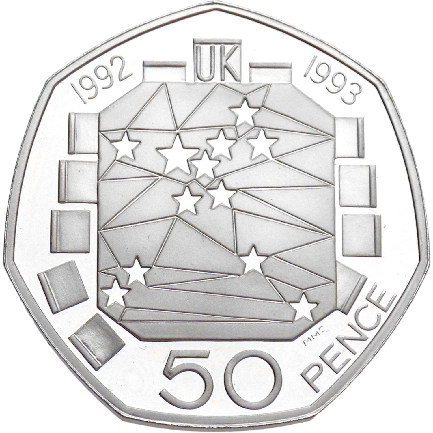 50 Pence - Elizabeth II 4th portrait; European Community reverse