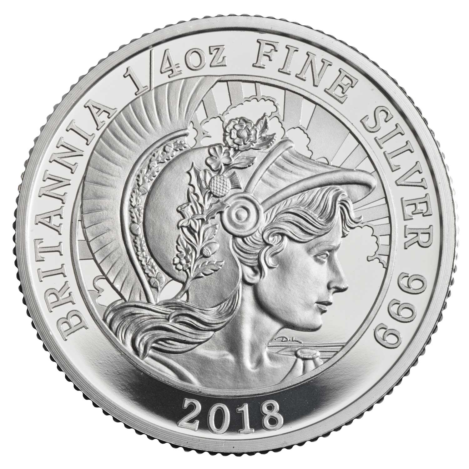 50 Pence - Elizabeth II 5th portrait; 1/4 oz Fine Silver reverse