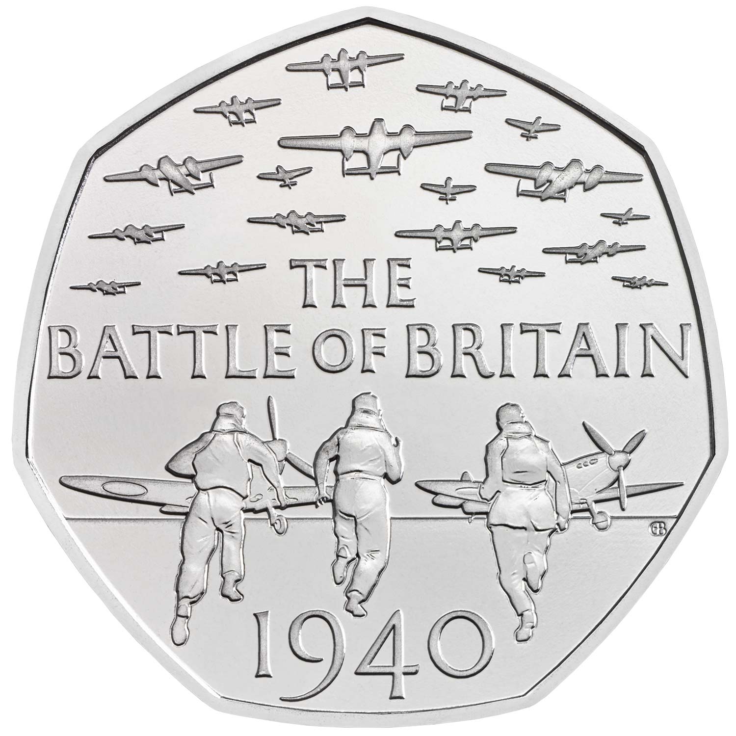 50 Pence - Elizabeth II 5th portrait; Battle of Britain reverse