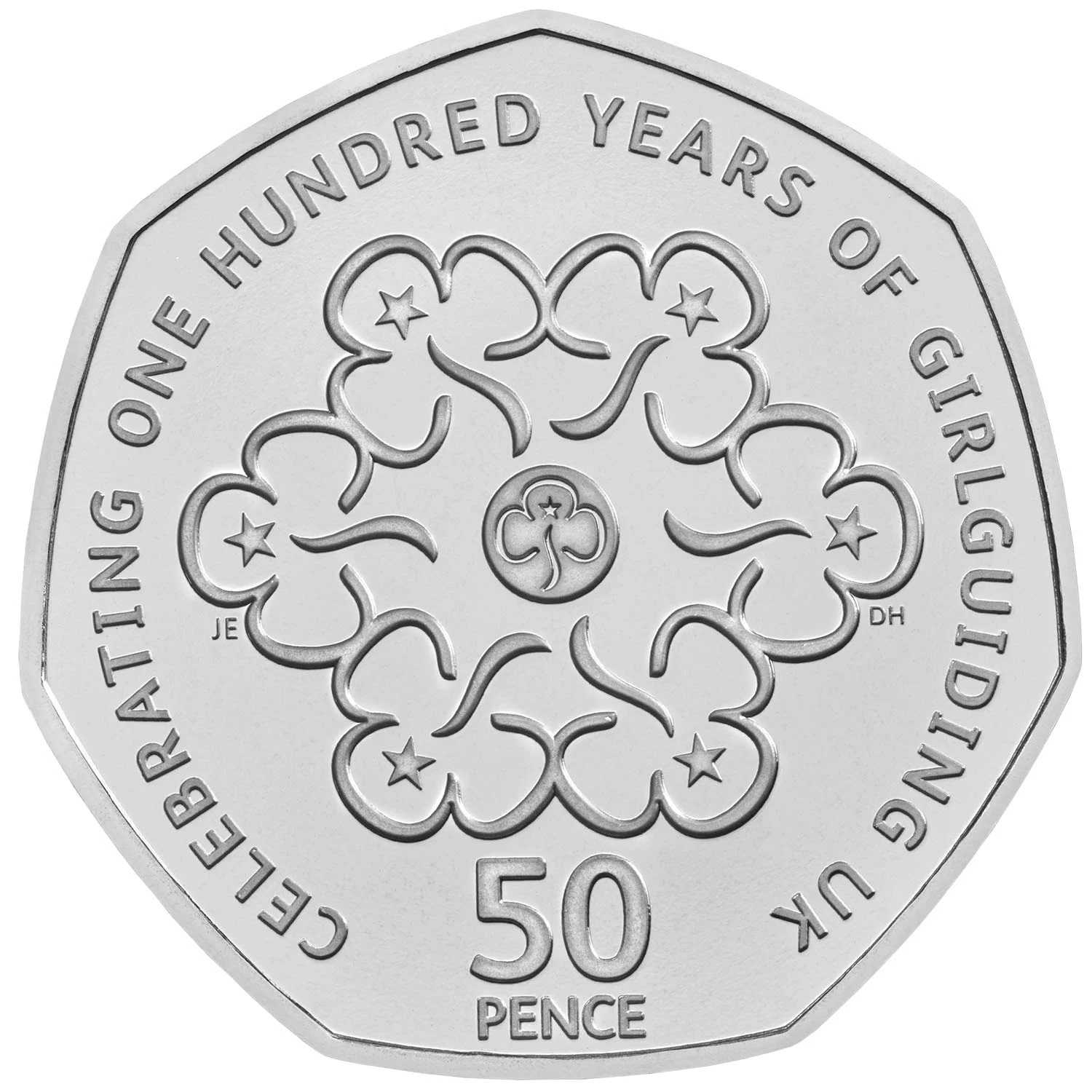 50 Pence - Elizabeth II 5th Portrait; Girlguiding reverse