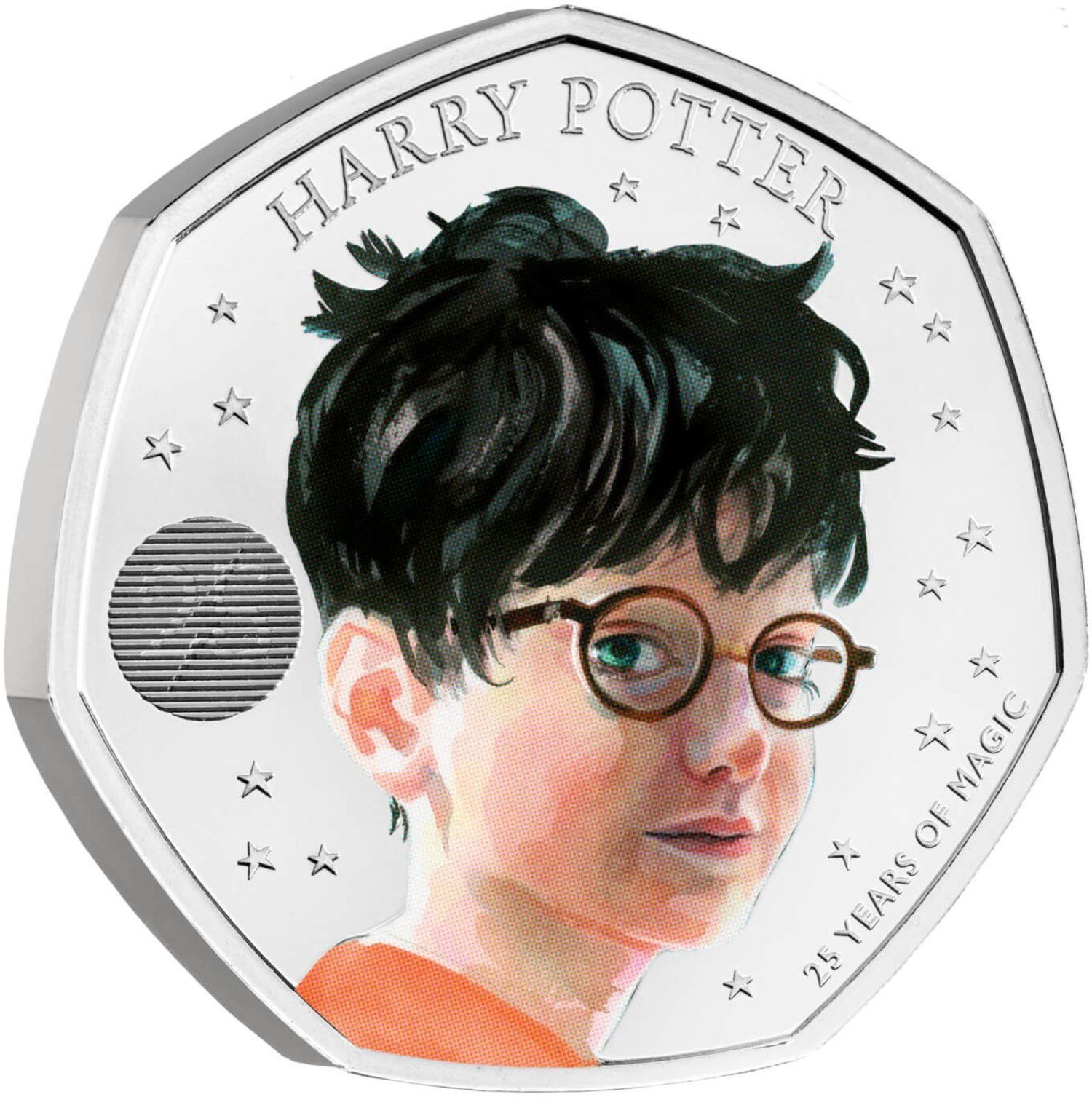 50 Pence - Elizabeth II 5th portrait; Harry Potter reverse