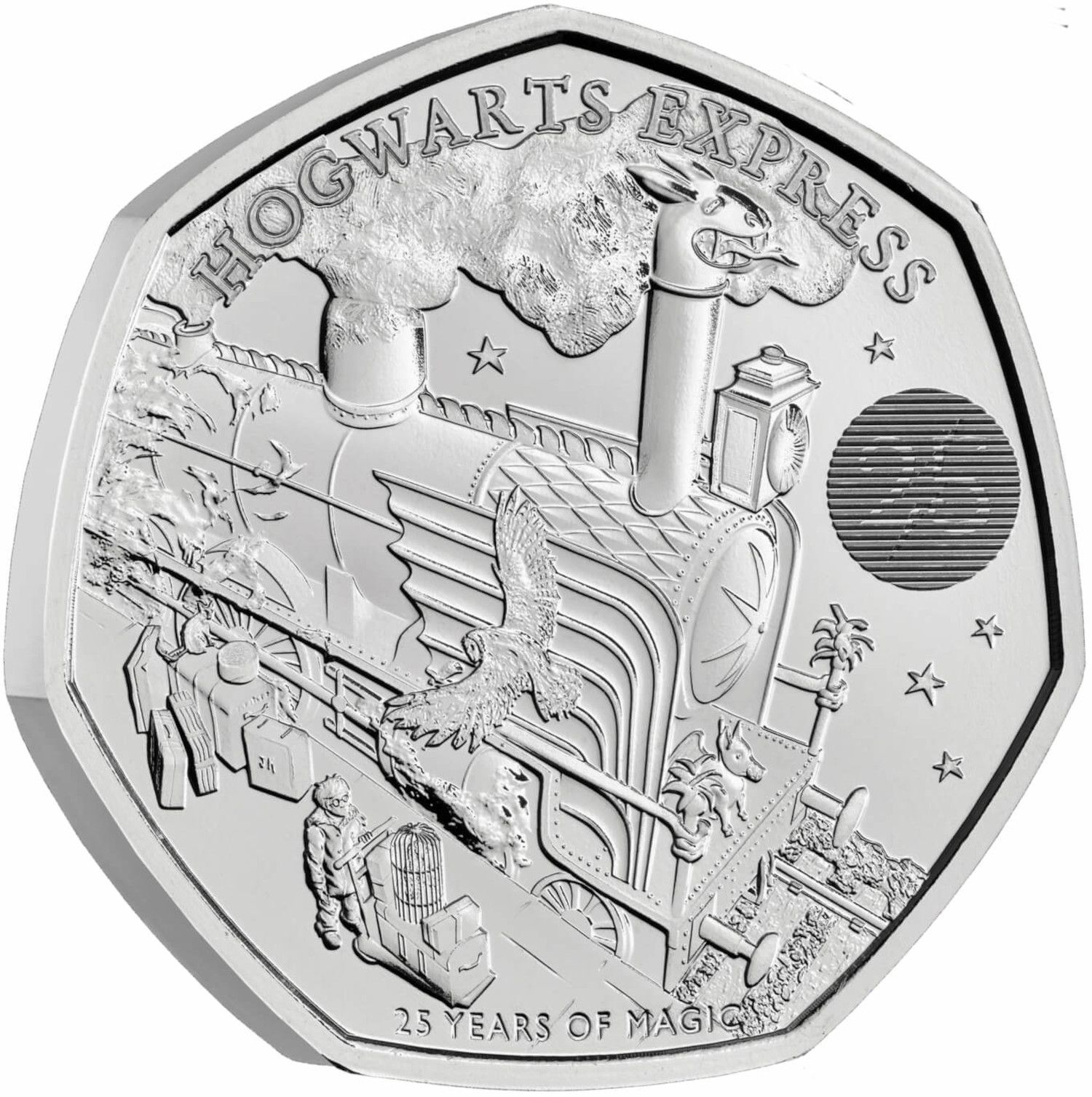50 Pence - Elizabeth II 5th portrait; Hogwarts Express reverse