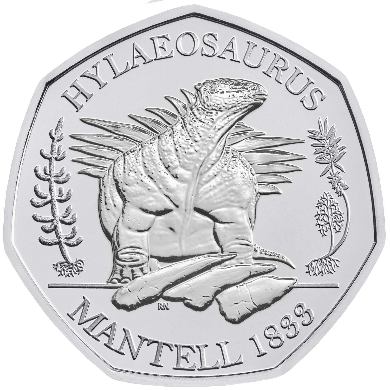 50 Pence - Elizabeth II 5th Portrait; Hylaeosaurus reverse