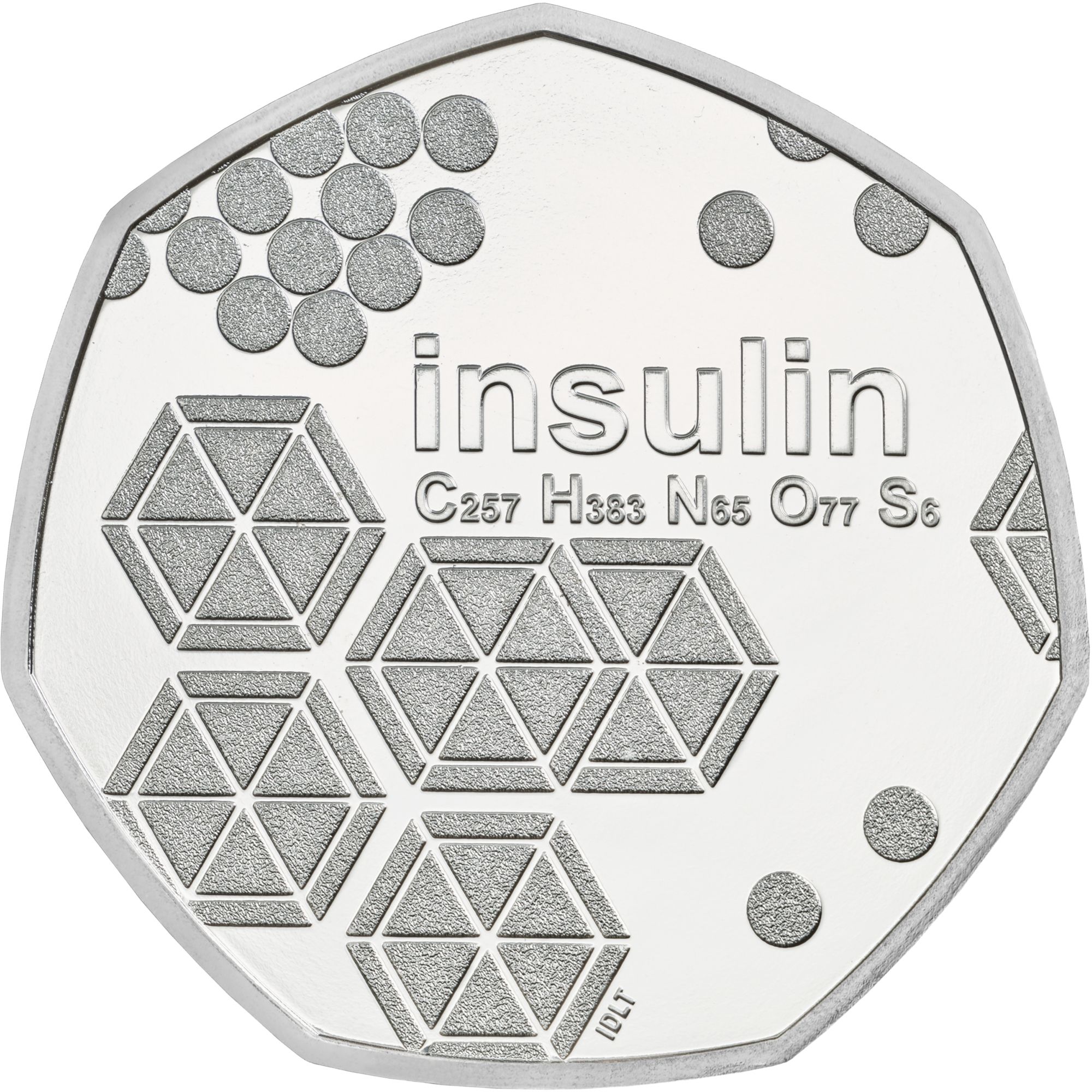 50 Pence - Elizabeth II 5th portrait; Insulin reverse