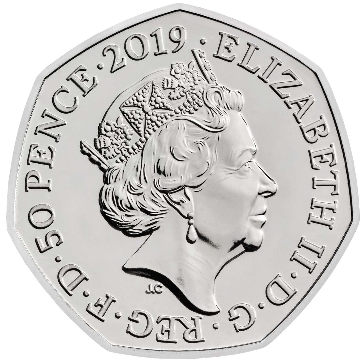 50 Pence - Elizabeth II 5th portrait; Paddington at the Tower obverse