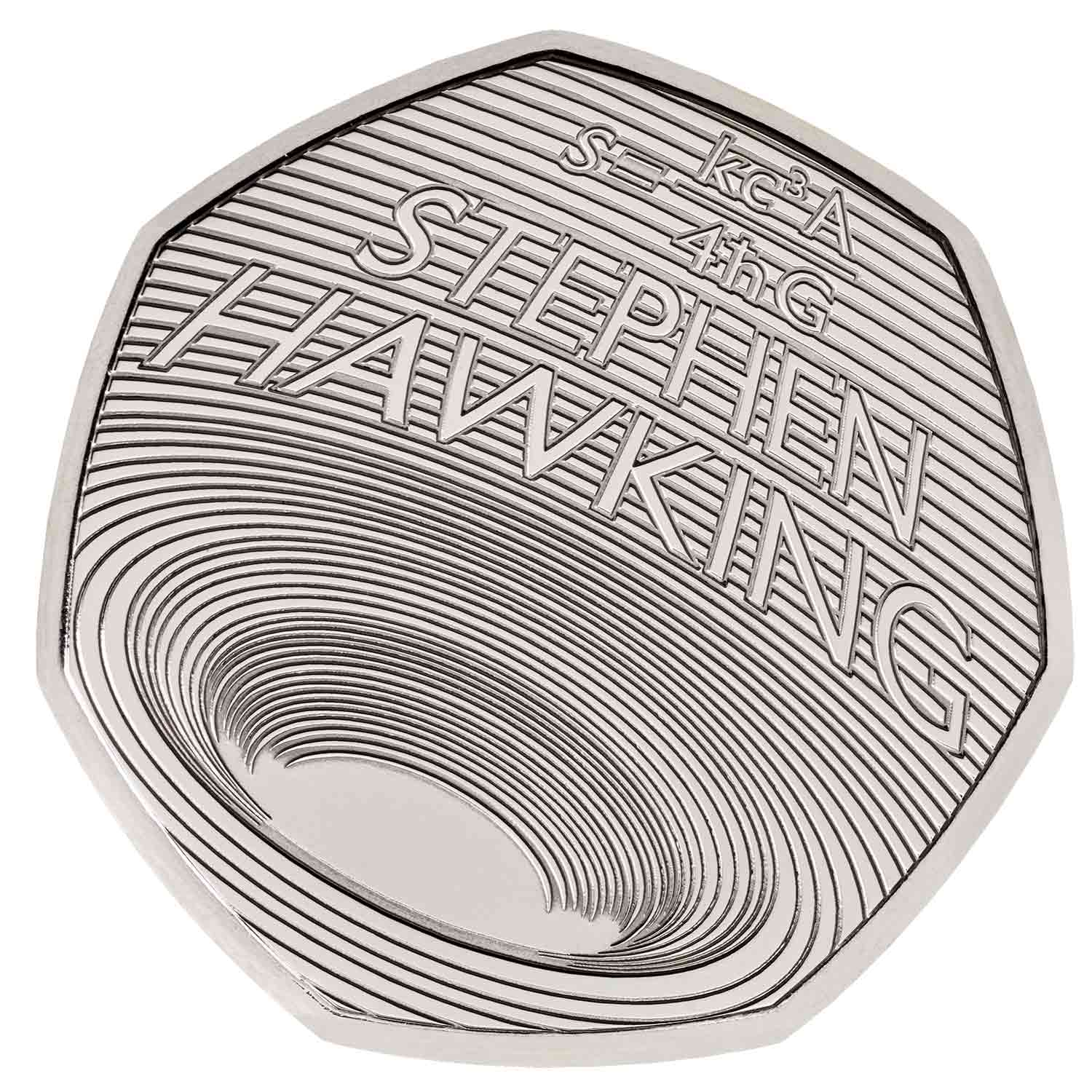 50 Pence - Elizabeth II 5th Portrait; Stephen Hawking reverse