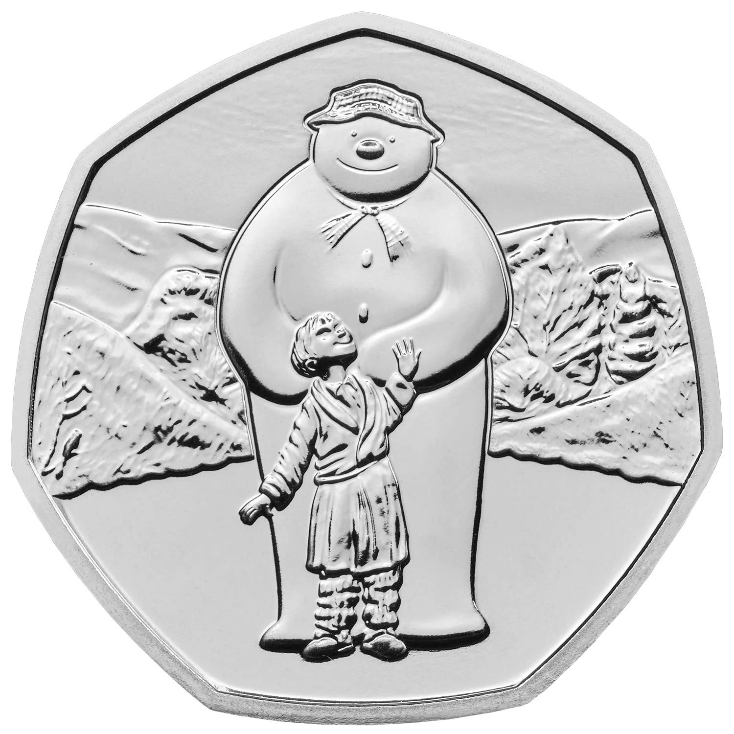 50 Pence - Elizabeth II 5th Portrait; The Snowman reverse