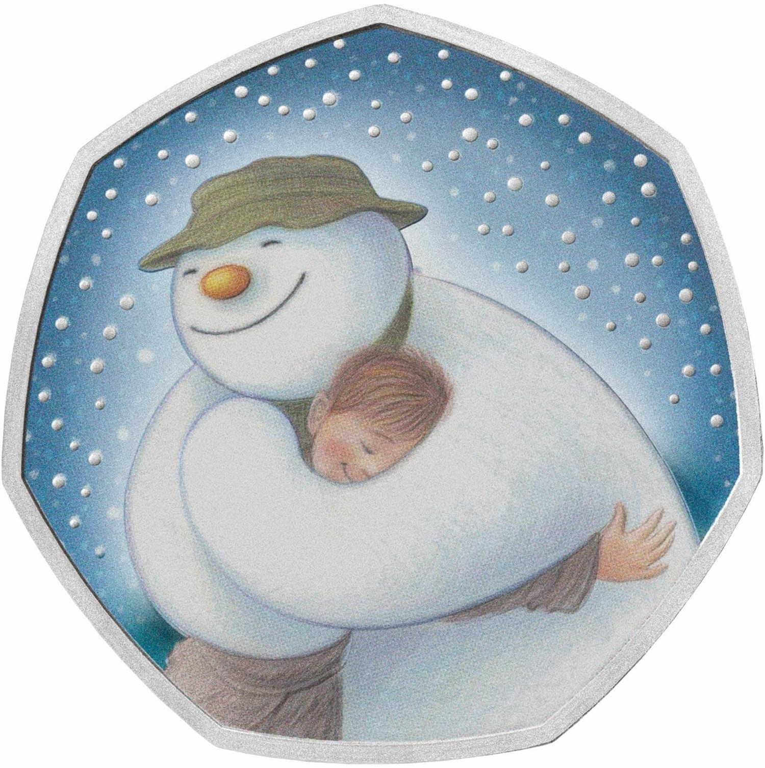 50 Pence - Elizabeth II 5th portrait; The Snowman reverse