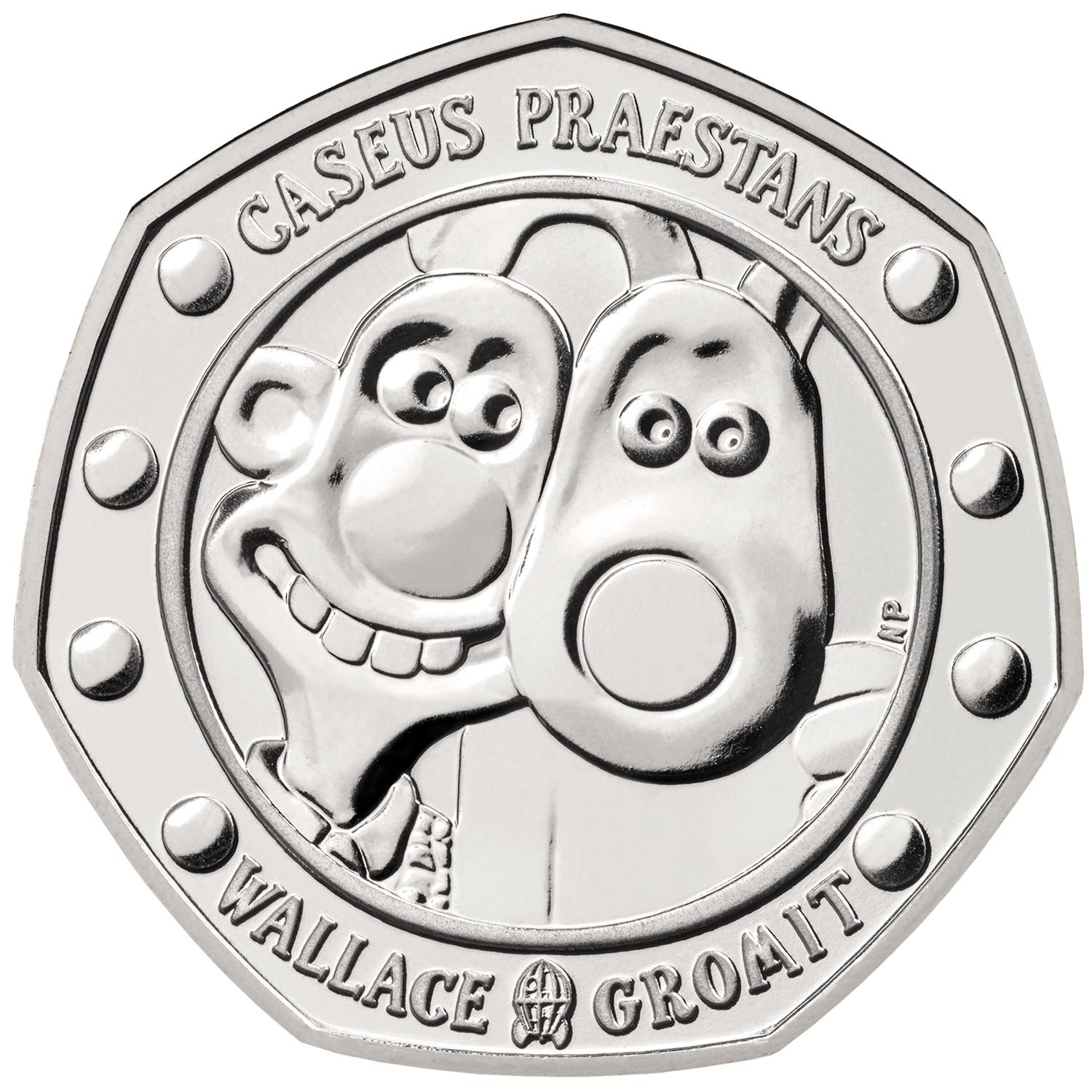 50 Pence - Elizabeth II 5th Portrait; Wallace and Gromit reverse