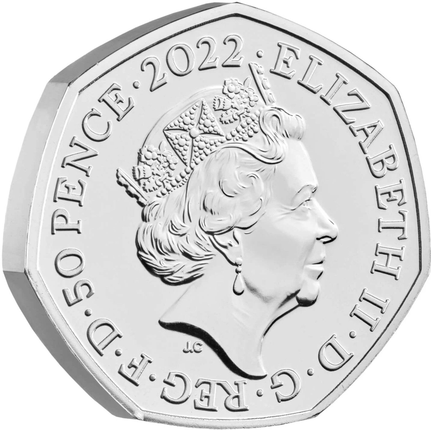 50 Pence - Elizabeth II 5th portrait; Winnie The Pooh and Friends obverse