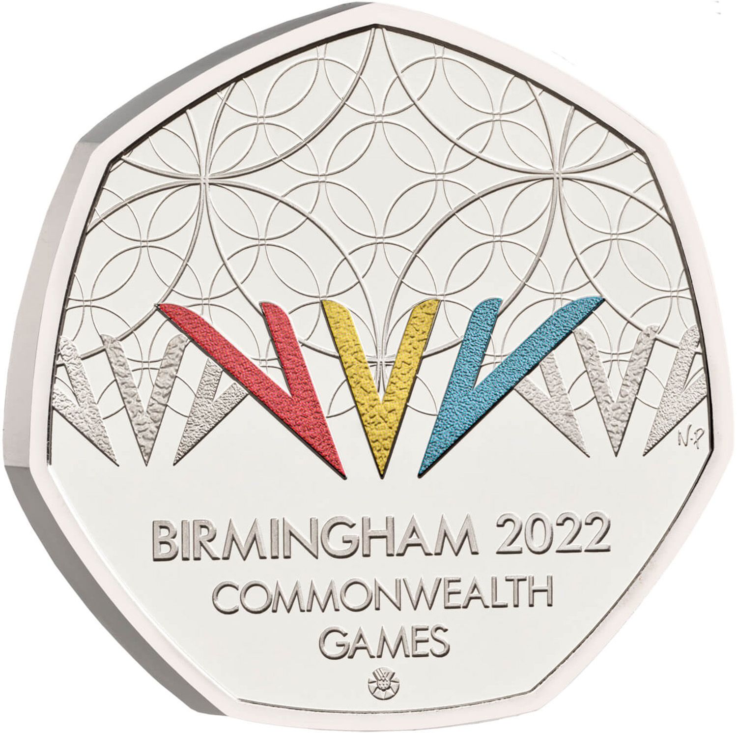 50 Pence - Elizabeth II 5th portrait; XXII Commonwealth Games - Scotland reverse