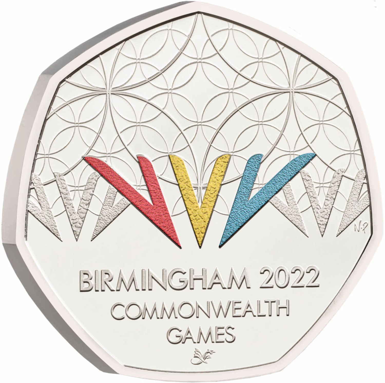 50 Pence - Elizabeth II 5th portrait; XXII Commonwealth Games - Wales reverse