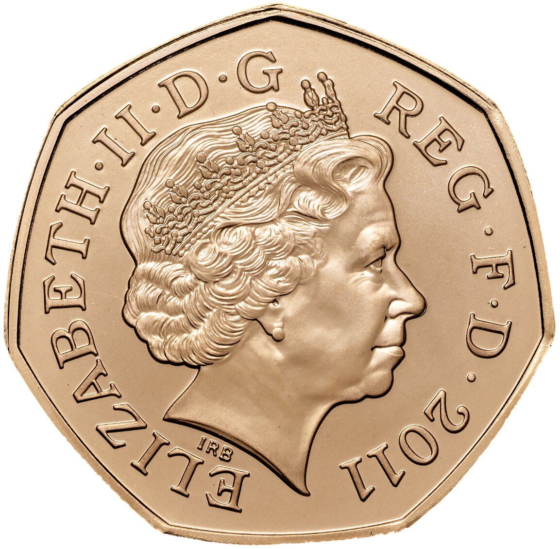 50 Pence - Elizabeth II Badminton; Gold Proof obverse