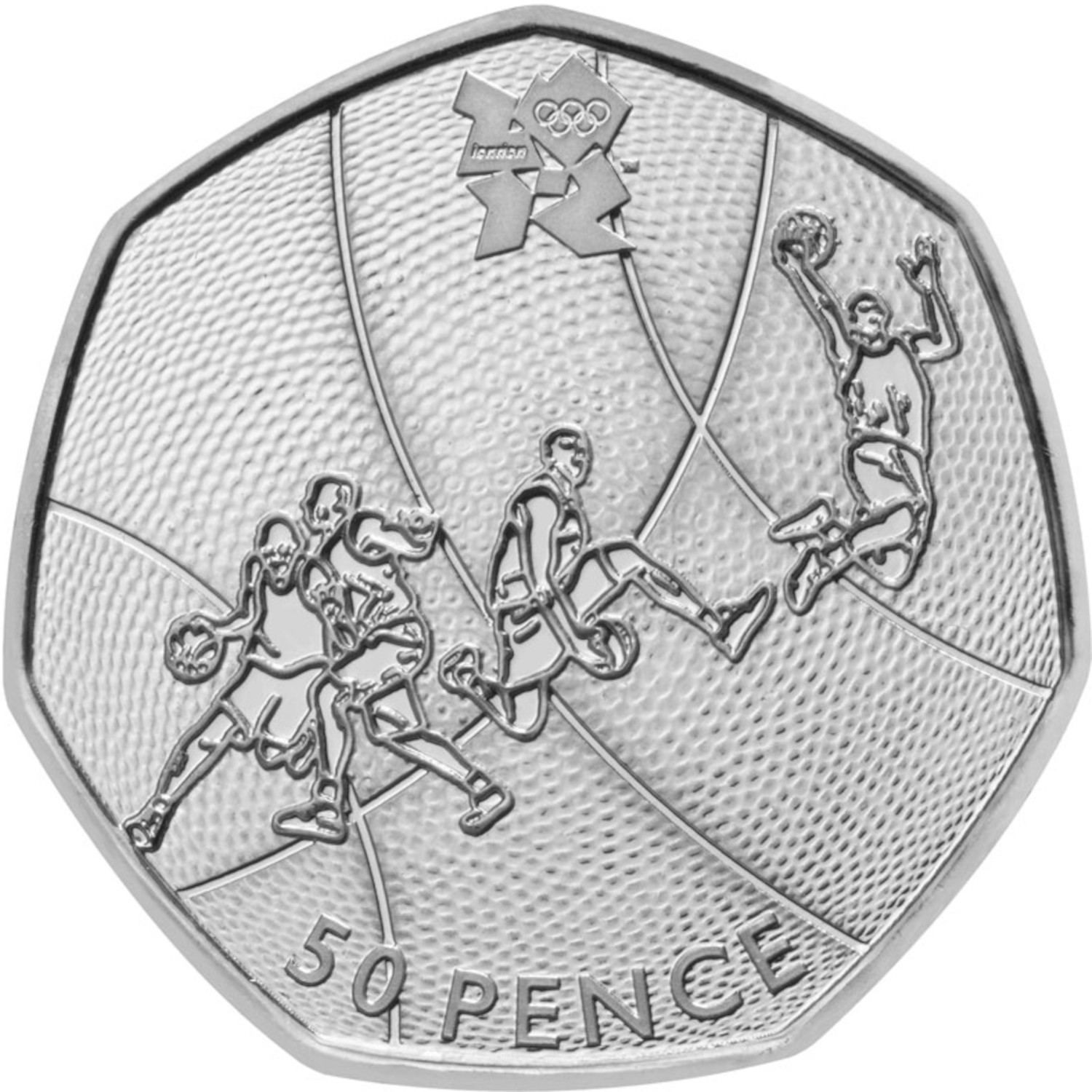 50 Pence - Elizabeth II Basketball; Silver reverse