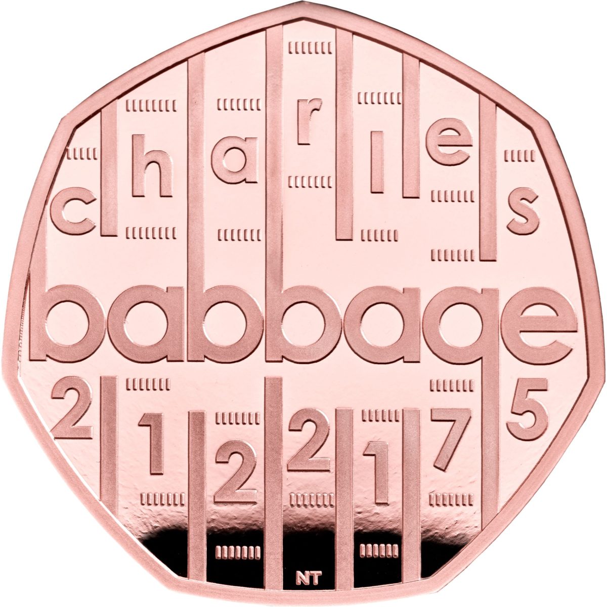 50 Pence - Elizabeth II Charles Babbage; Gold Proof reverse