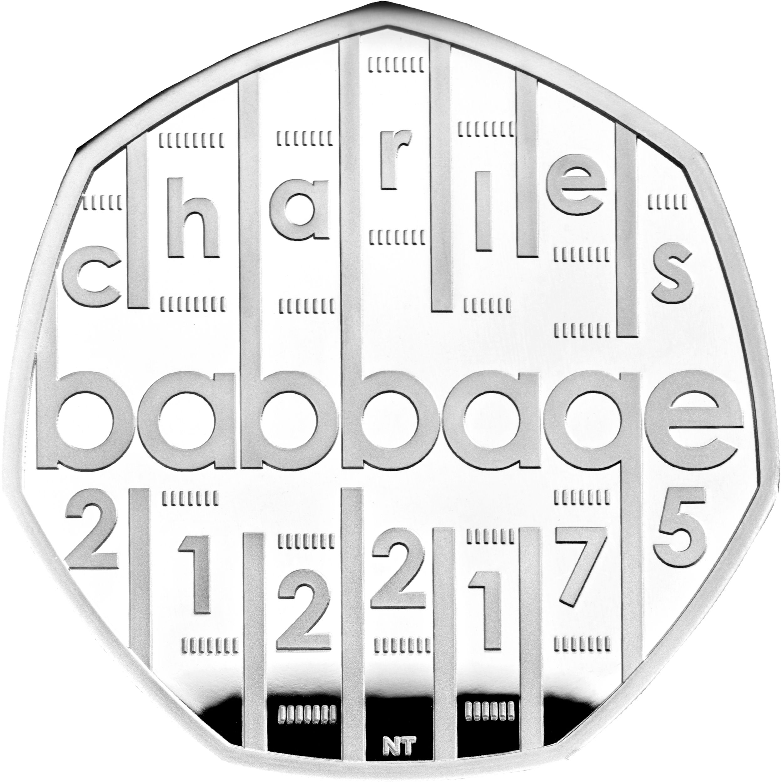 50 Pence - Elizabeth II Charles Babbage; Silver Proof reverse