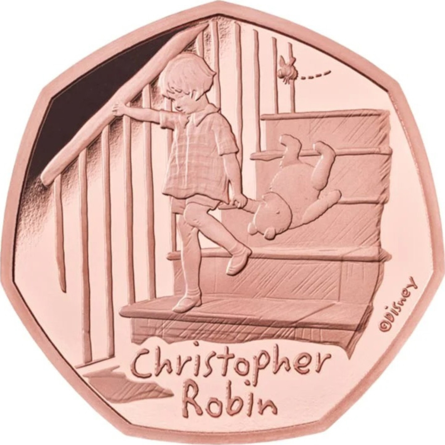 50 Pence - Elizabeth II Christopher Robin; Gold Proof reverse