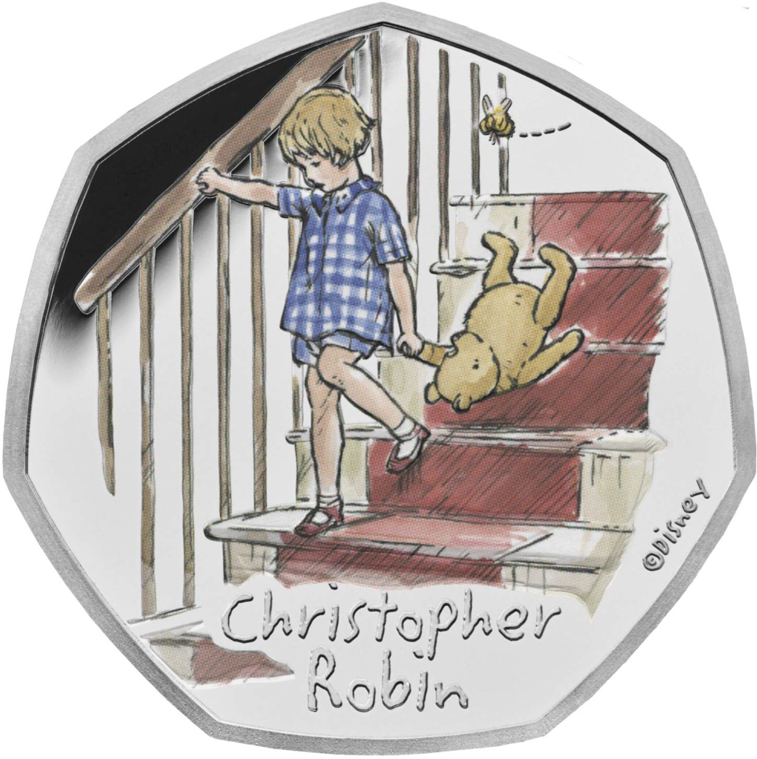 50 Pence - Elizabeth II Christopher Robin; Silver Proof reverse