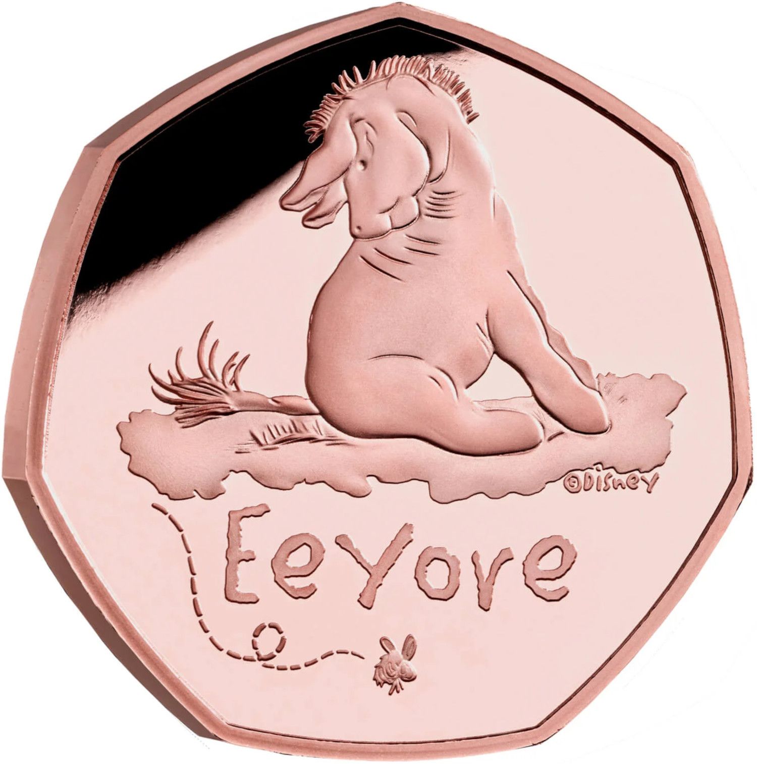 50 Pence - Elizabeth II Eeyore; Gold Piedfort reverse