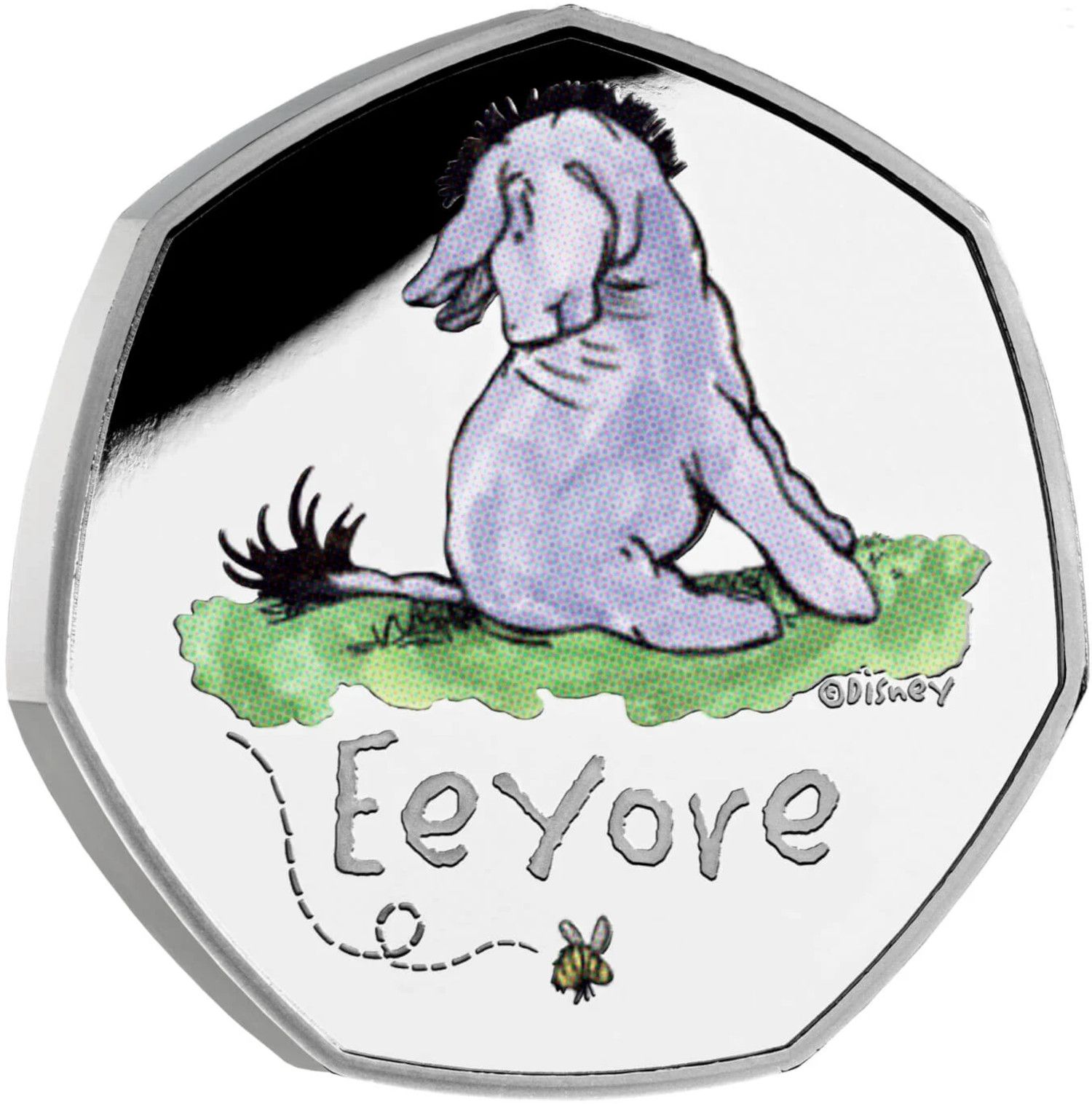 50 Pence - Elizabeth II Eeyore; Silver Proof reverse