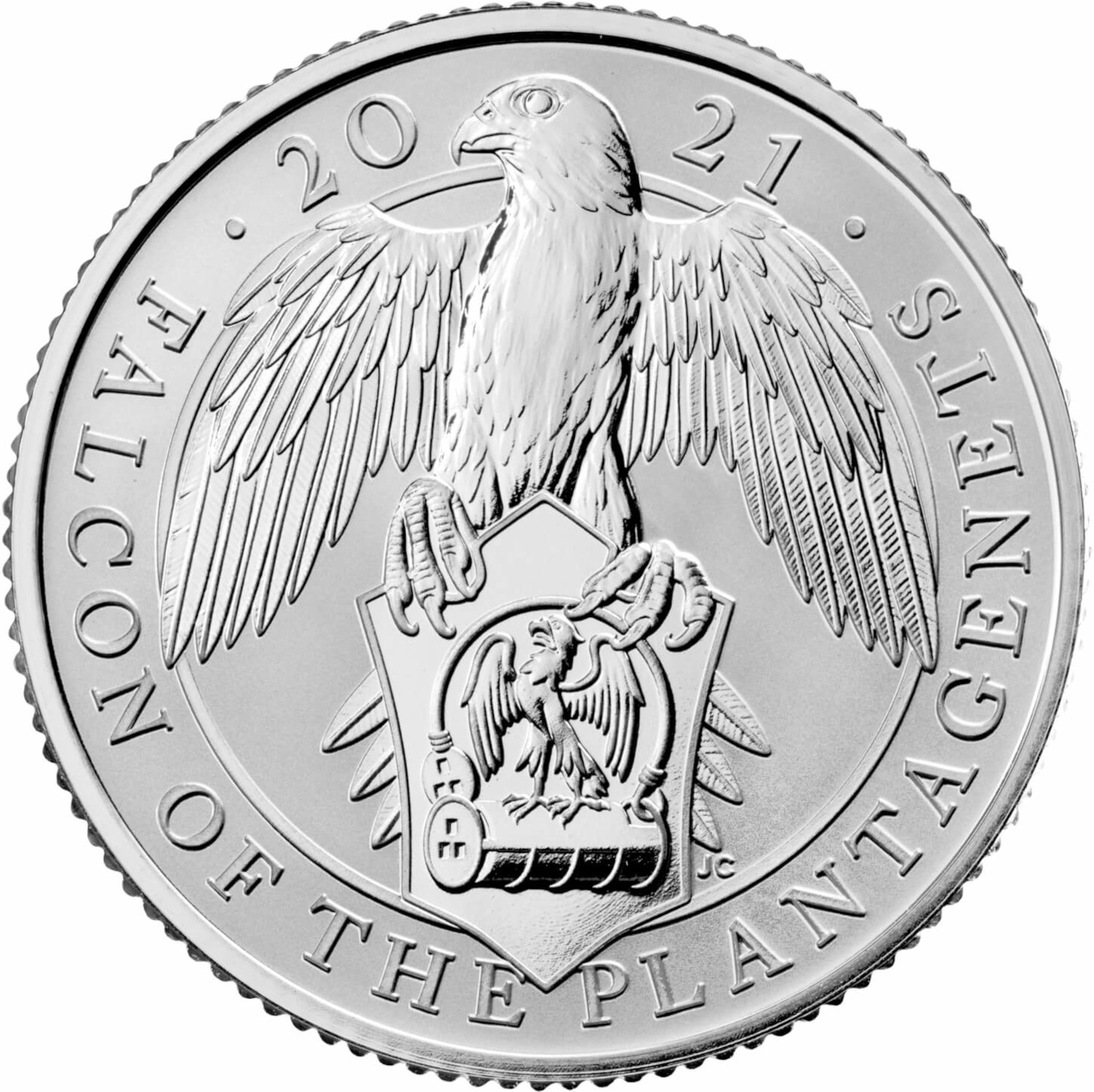 50 Pence - Elizabeth II Falcon of the Plantagenets; Silver Proof reverse