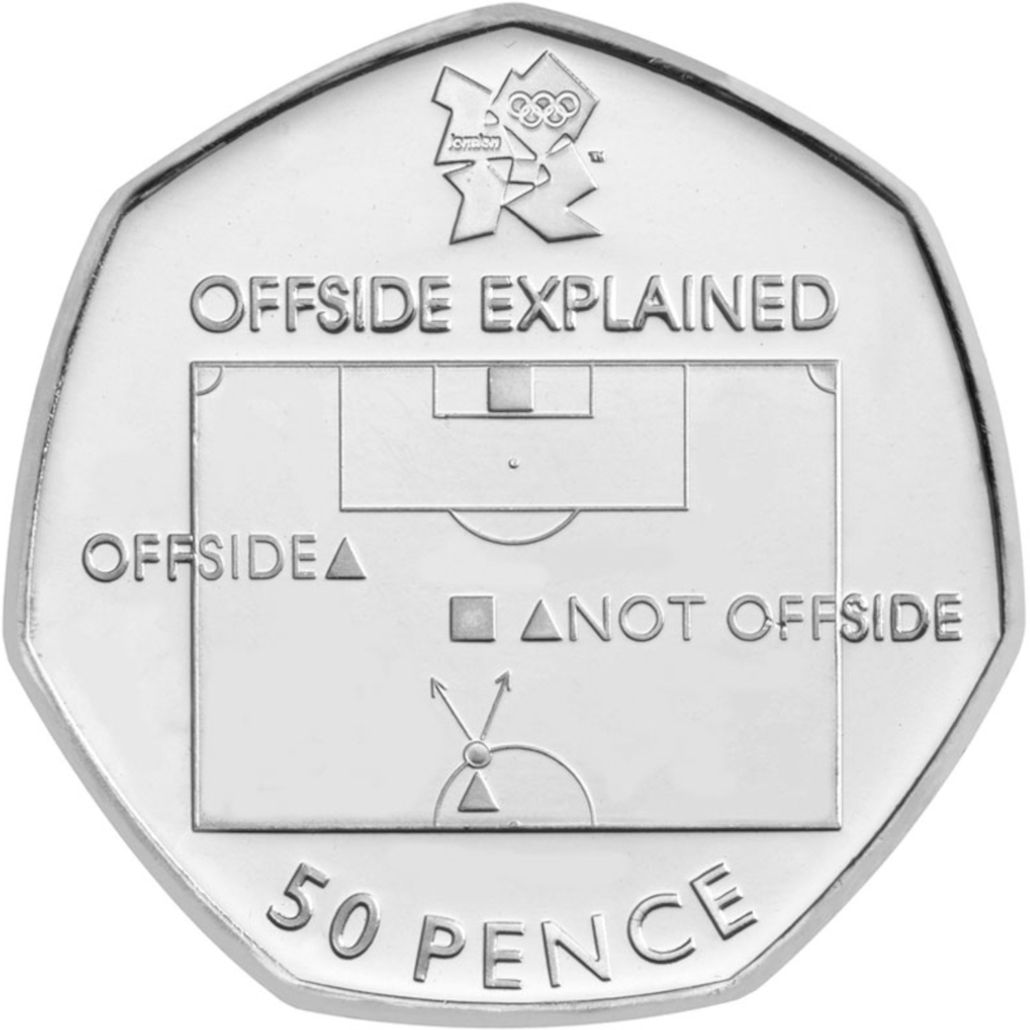 50 Pence - Elizabeth II Football; Silver reverse