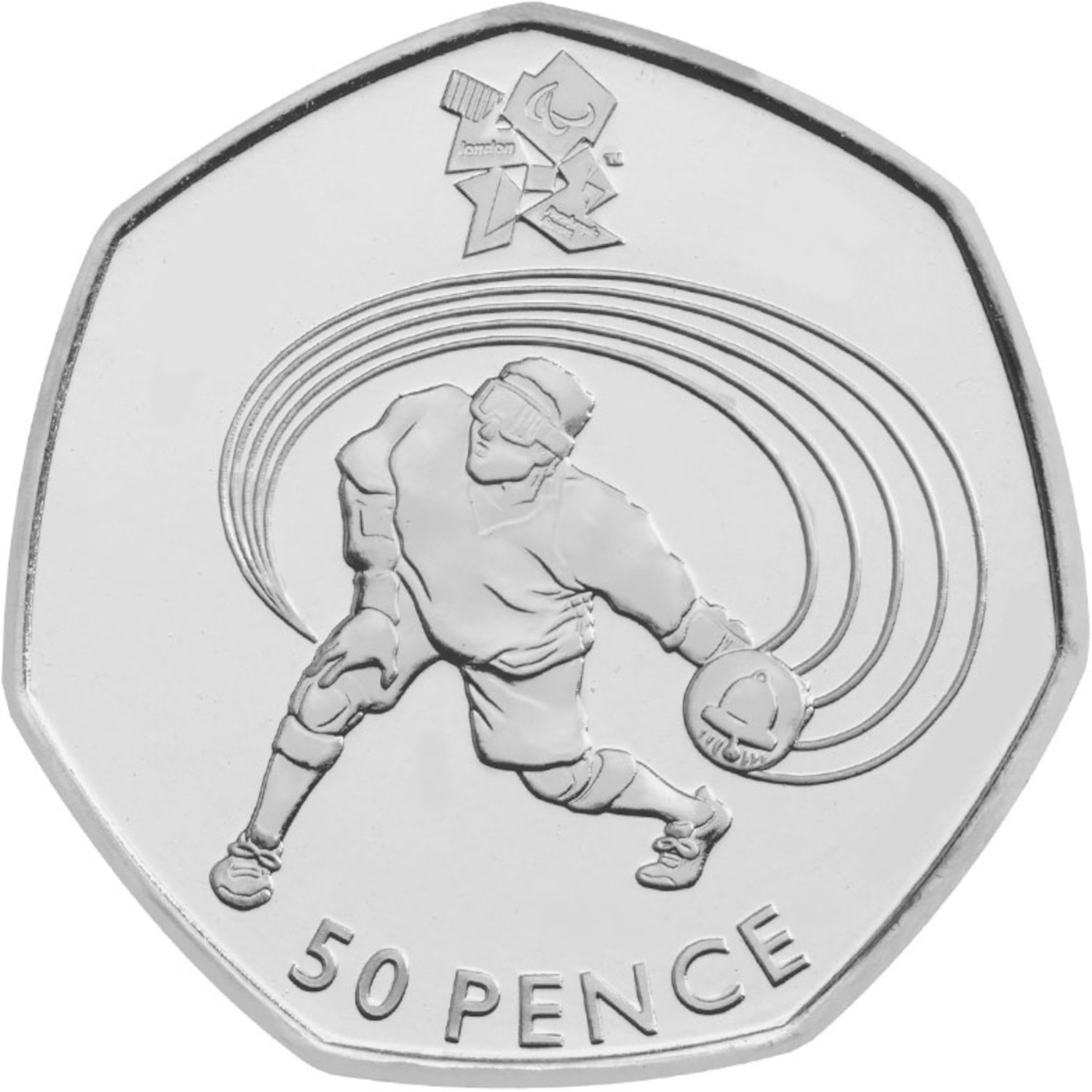 50 Pence - Elizabeth II Goalball; Silver reverse
