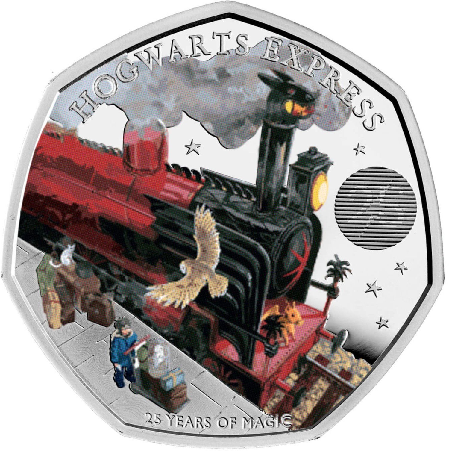 50 Pence - Elizabeth II Hogwarts Express; Silver Proof reverse