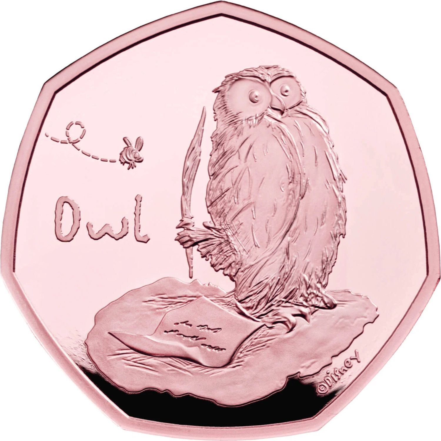 50 Pence - Elizabeth II Owl: Gold Proof reverse
