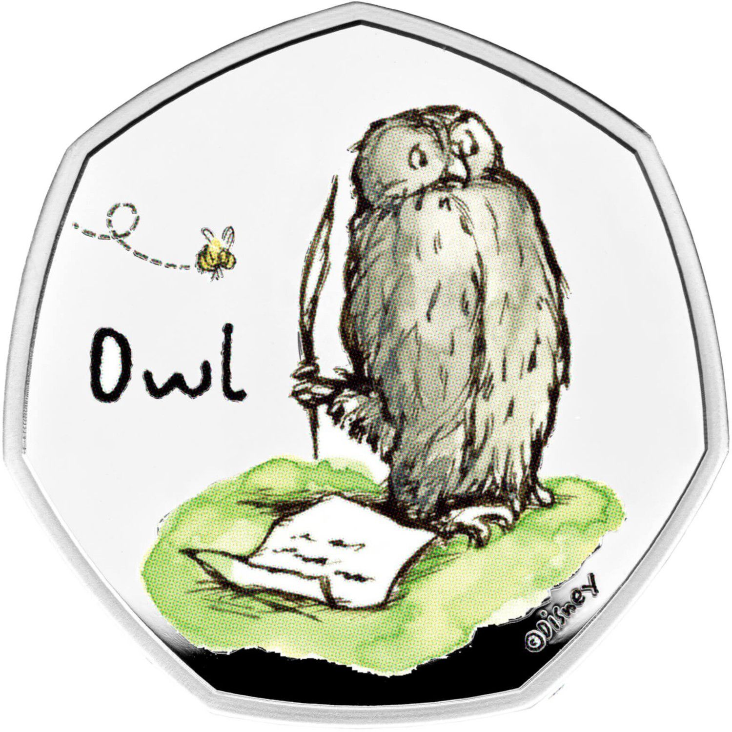 50 Pence - Elizabeth II Owl: Silver Proof reverse