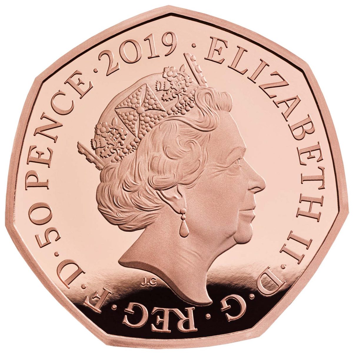 50 Pence - Elizabeth II Paddington at St Paul's; Gold proof obverse