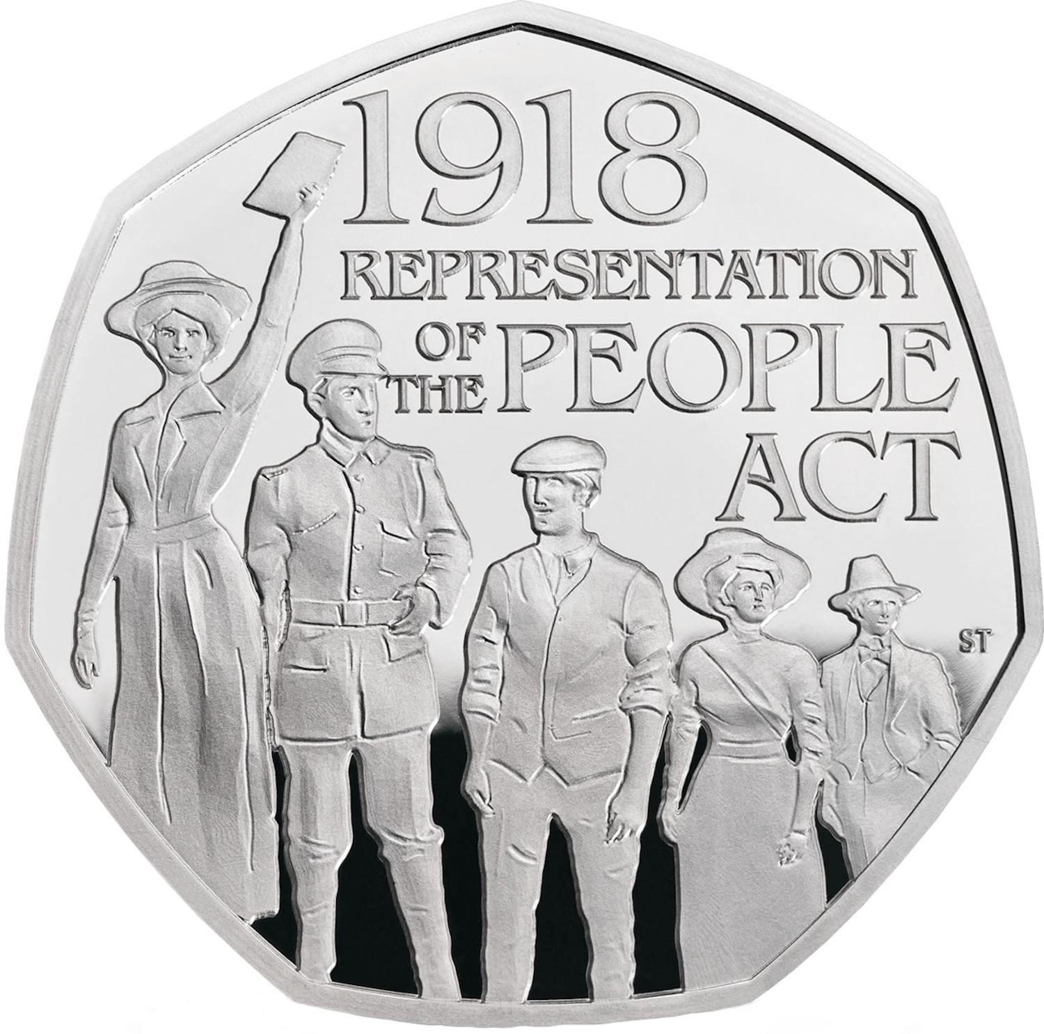 50 Pence - Elizabeth II People Act 1918; Silver Proof reverse