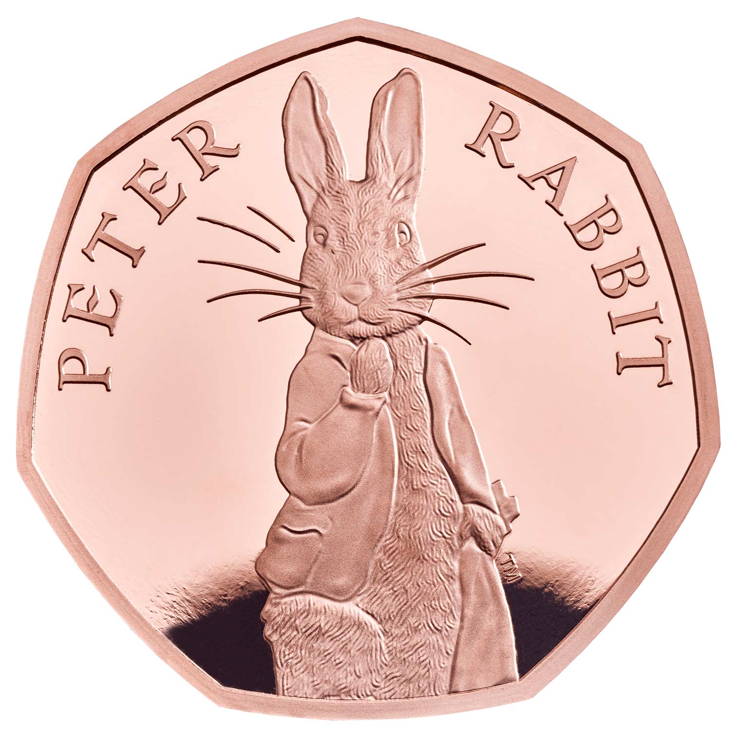 50 Pence - Elizabeth II Peter Rabbit; Gold Proof reverse