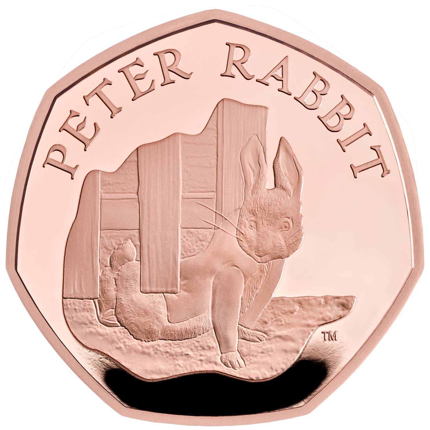 50 Pence - Elizabeth II Peter Rabbit; Gold Proof reverse