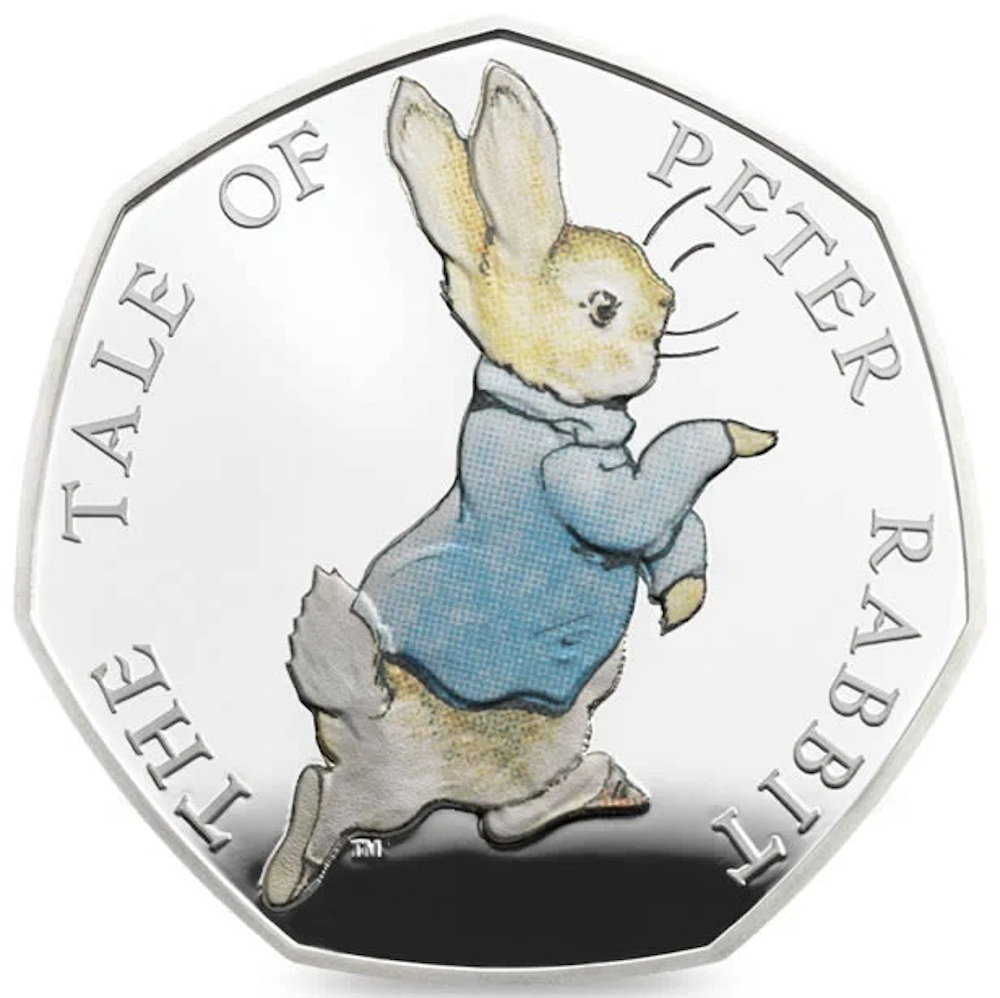 50 Pence - Elizabeth II Peter Rabbit; Silver Proof