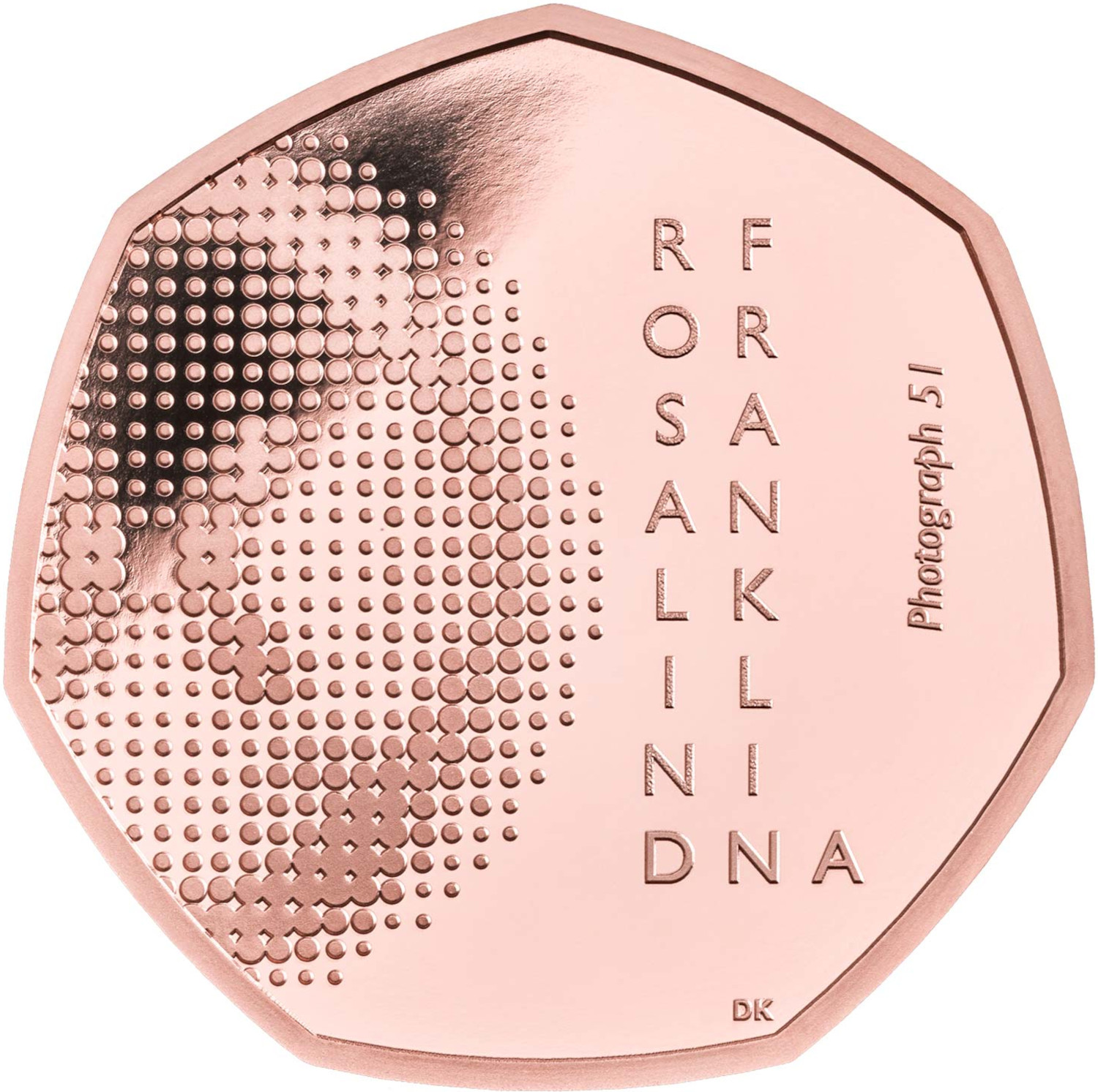 50 Pence - Elizabeth II Rosalind Franklin; Gold Proof reverse