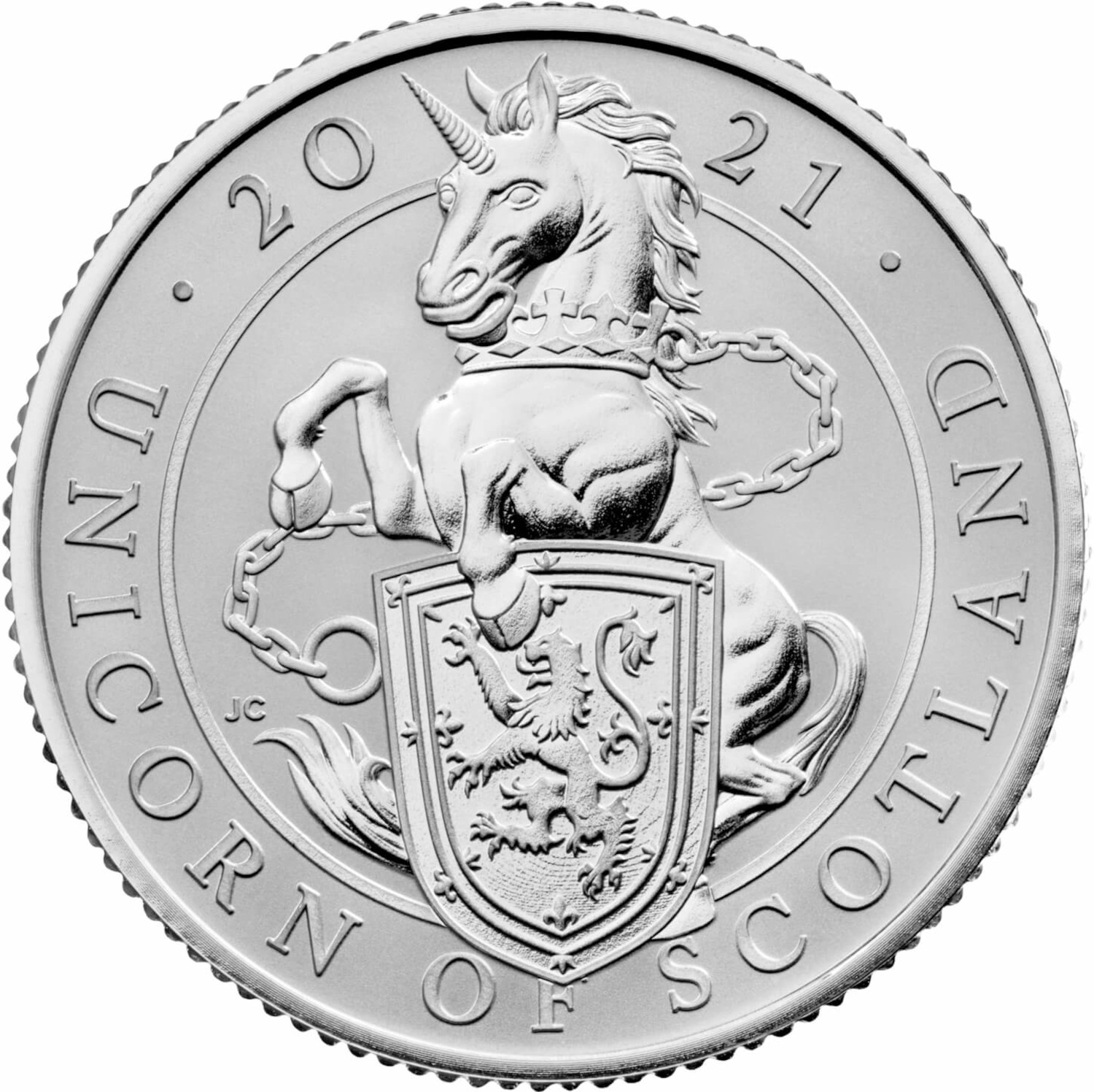 50 Pence - Elizabeth II Unicorn of Scotland; Silver Proof reverse